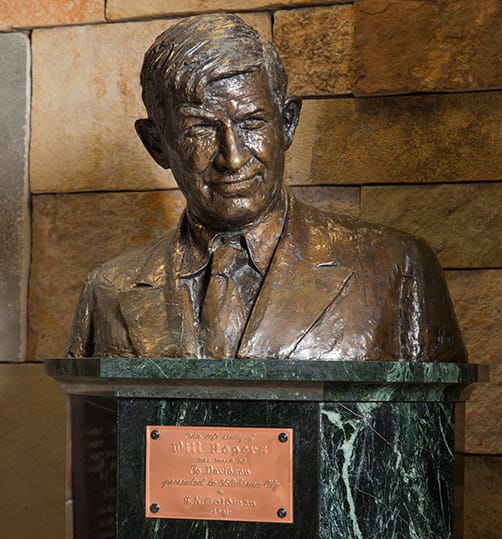 Will Rogers Head Statue