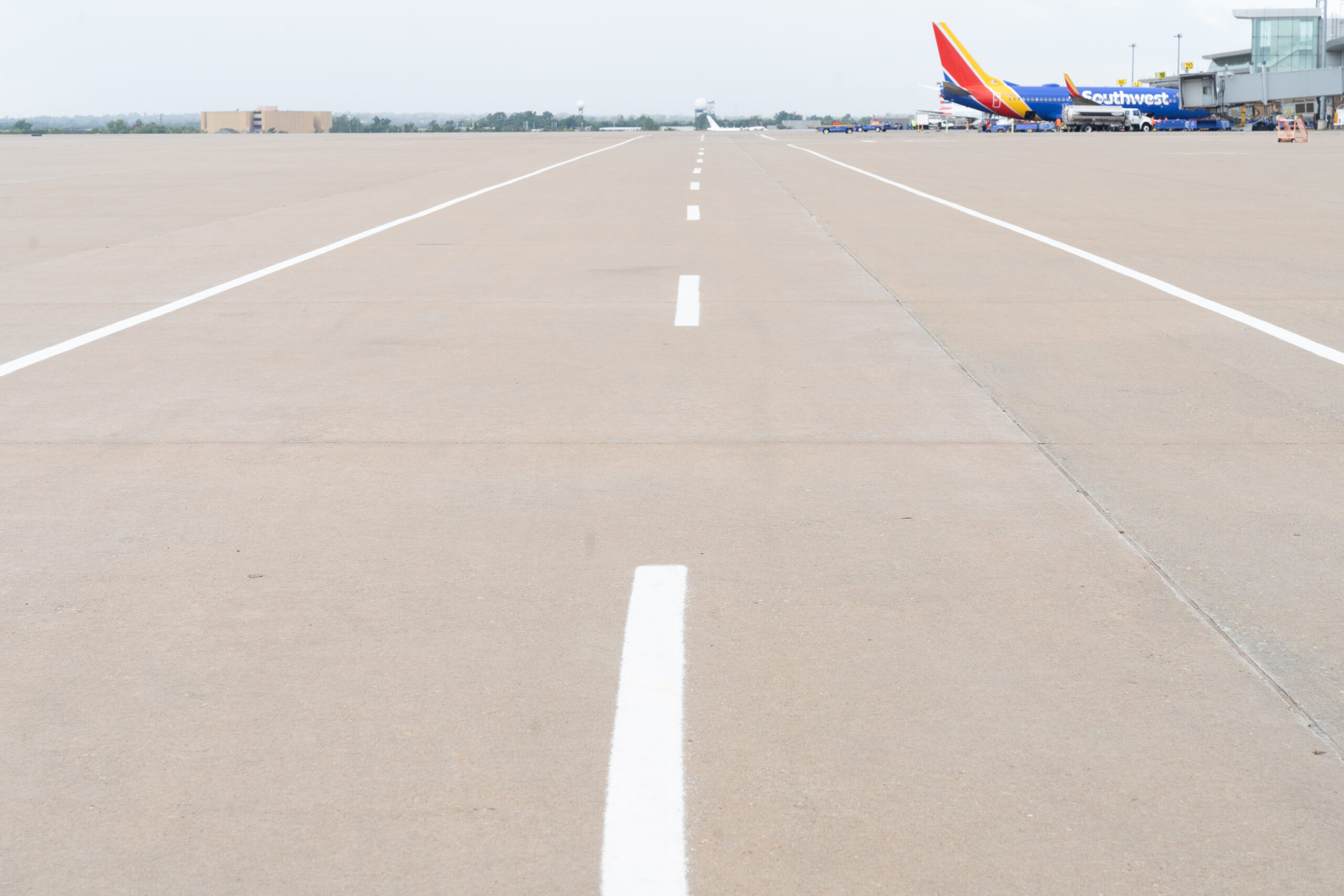 Runway image at the airport