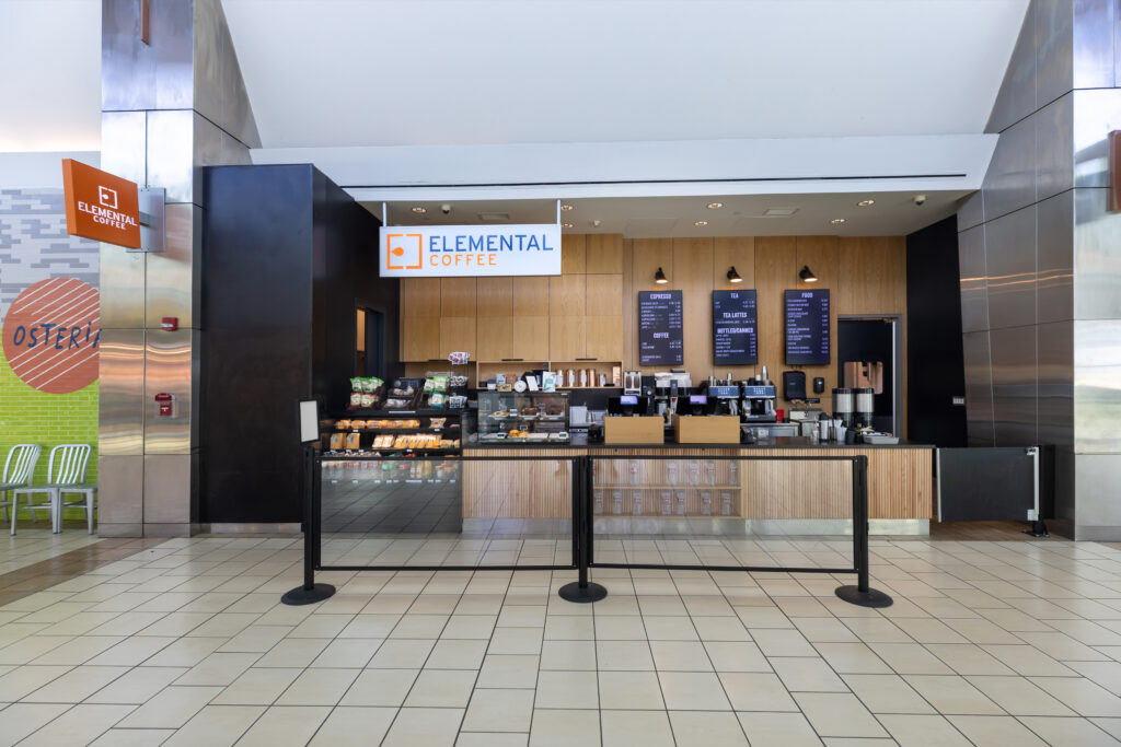 Elemental coffee at the airport