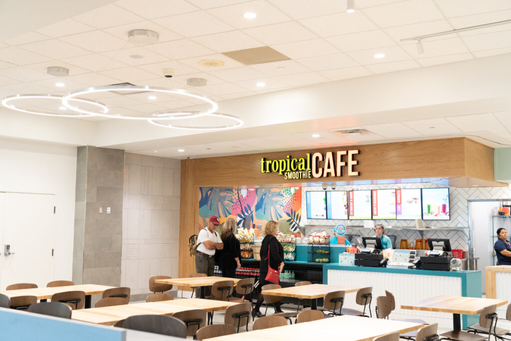 Tropical smoothie cafe at the airport