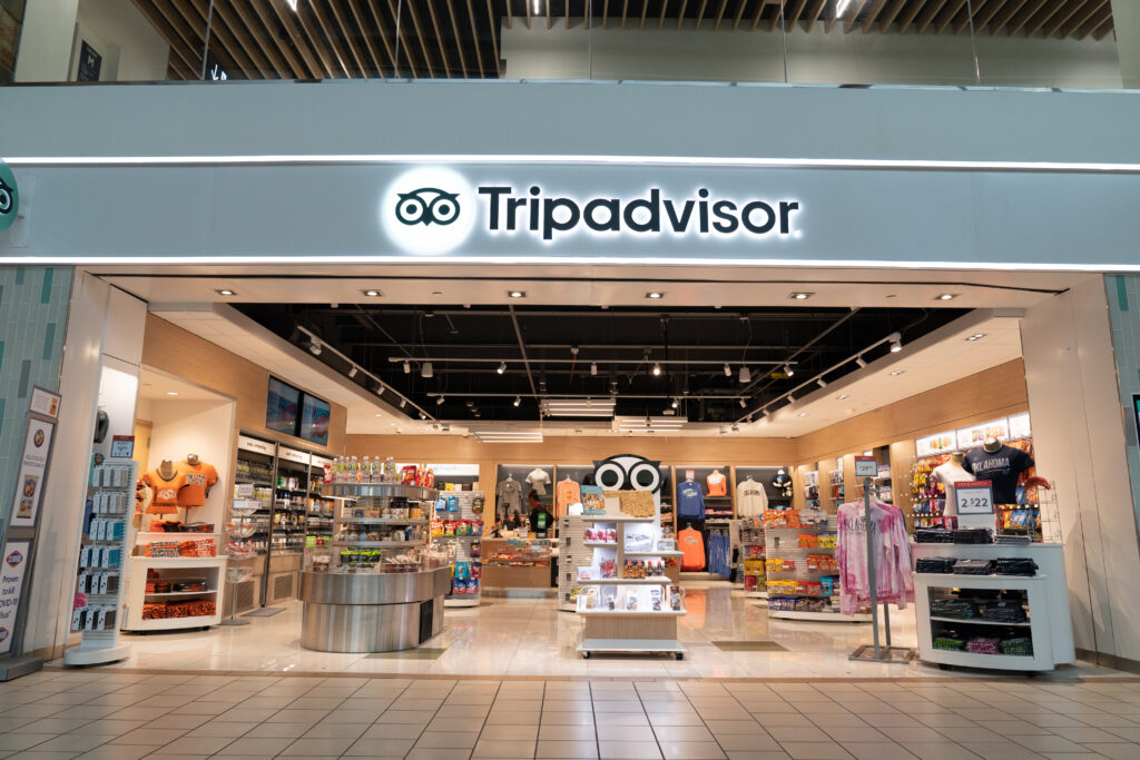 Tripadvisor store at the airport