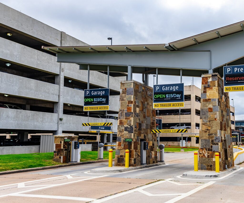 Garage parking entrance